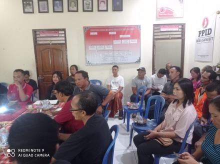 Rapat Penyusunan RKP terkait Pelaksanaan Verifikasi Lapangan Pembangunan Infrastruktur Desa Sangsit